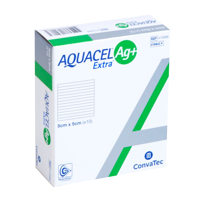 AQUACEL 413566 AG+ EXTRA HYDROFIBER Dressing 2IN x 2IN (5cm x 5cm) Thomas Specialty AQUACEL 413566 AG+ EXTRA HYDROFIBER Dressing 2IN x 2IN (5cm x 5cm) Thomas Specialty